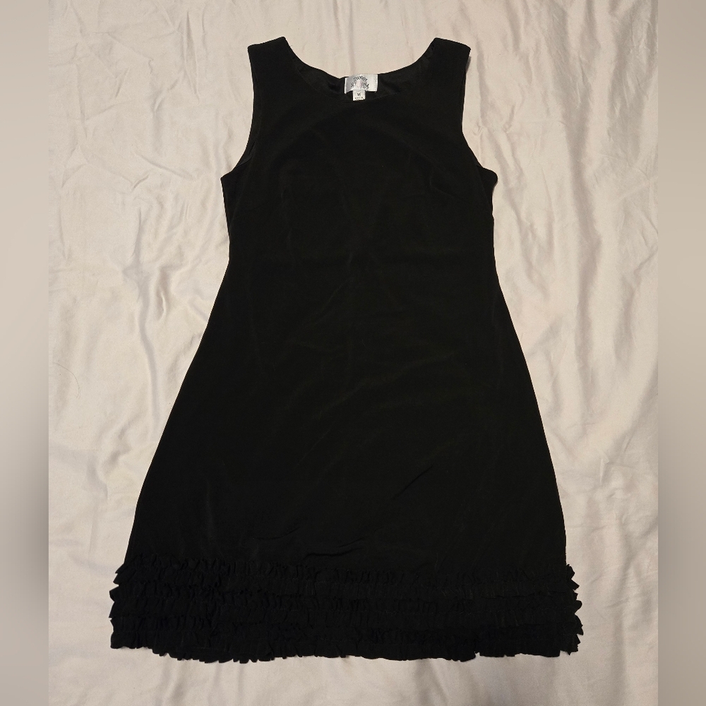 Sweet Storm Black Bodycon Ruffles Hem Dress. Size M.
